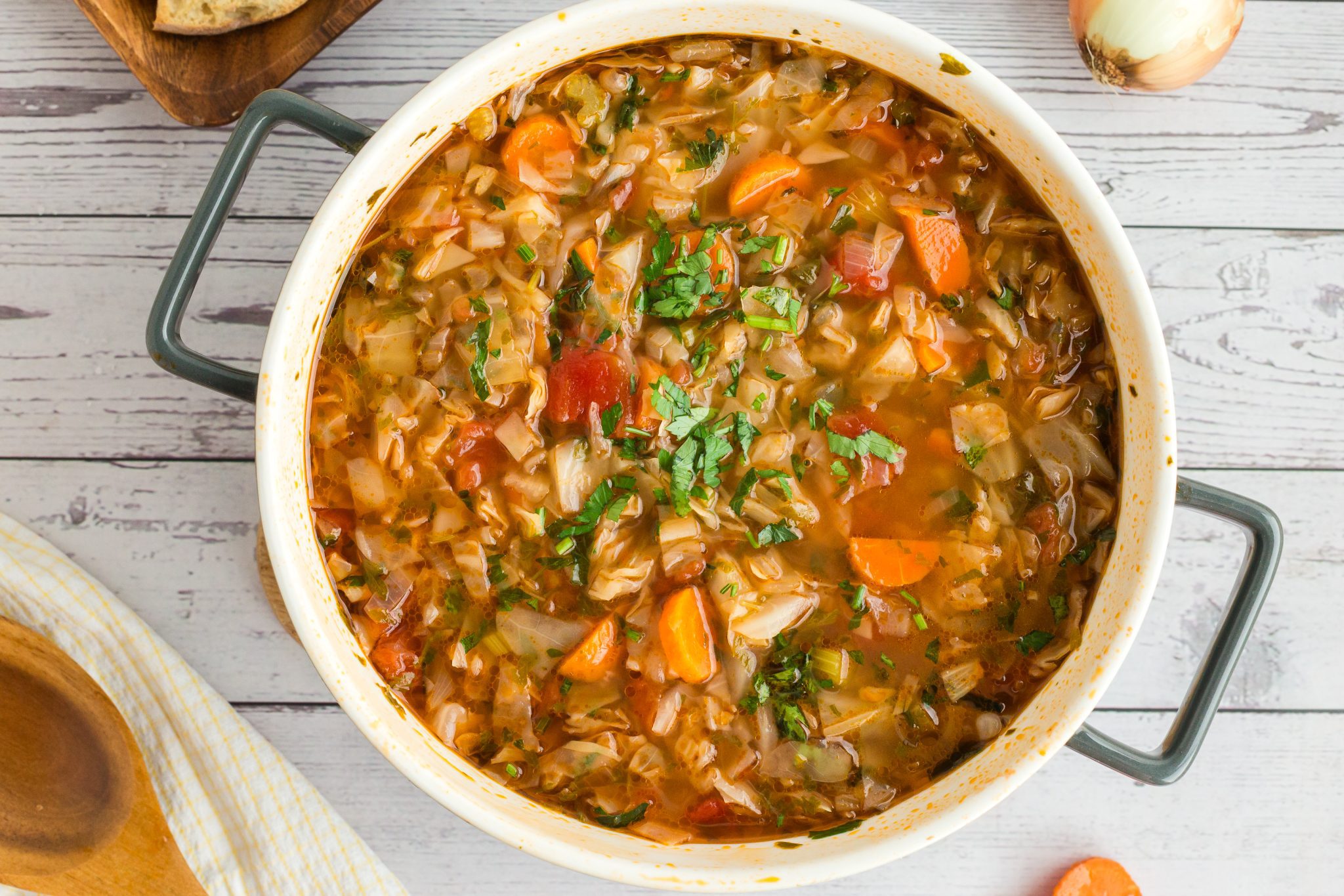 Vegetarian Cabbage Soup Recipe - Tasty Homemade Recipes