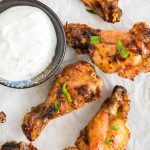 Chicken wings with a sauce