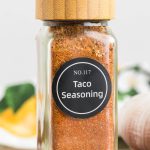 Homemade taco seasonings in the bottle