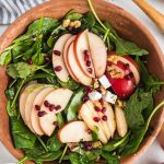 Spinach Pomegranate Apple Salad