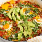 Shakshuka dish in the sauce pan