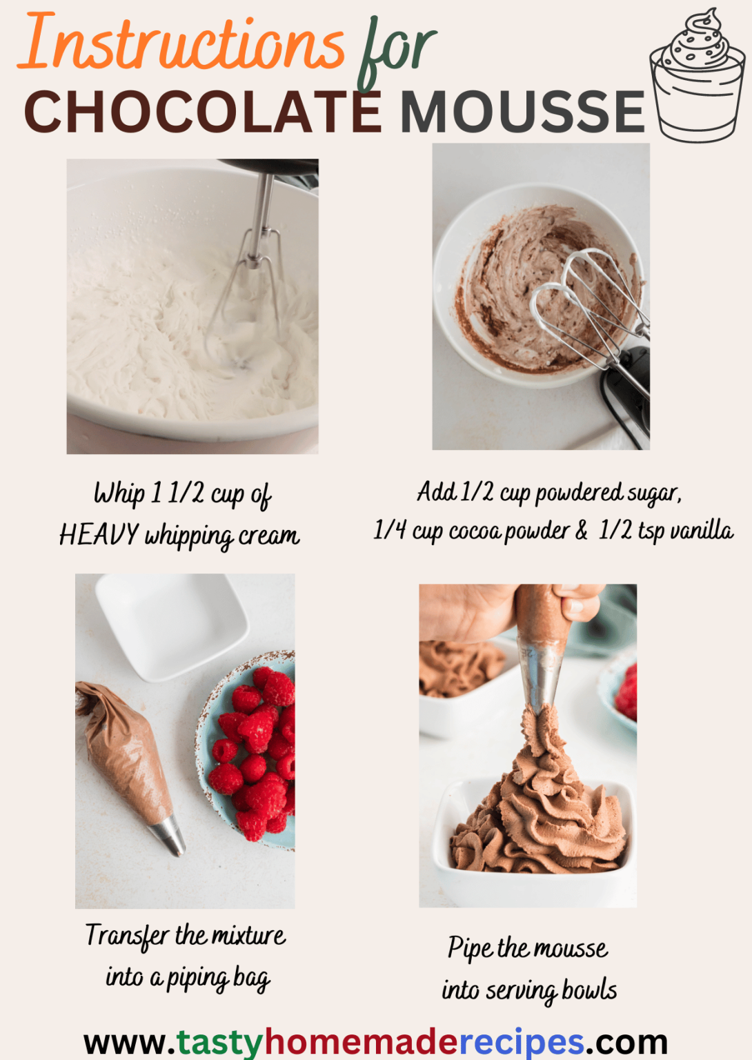Chocolate Mousse with Cocoa Powder in 5 Minutes (VIDEO) - Tasty ...