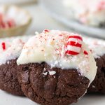 Peppermint Mocha Cookie on the white plate