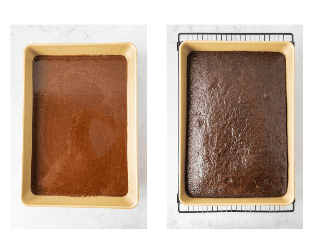 2 pictures before and after baking