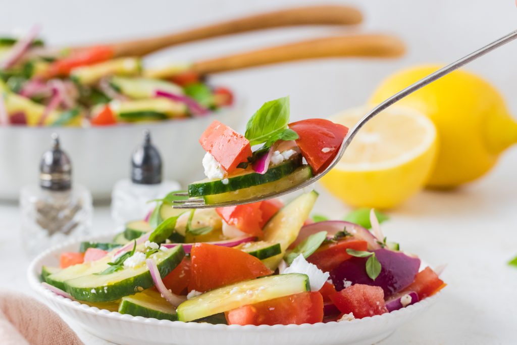 Fresh and refreshing cucumber tomato salad made with crisp cucumbers, juicy tomatoes, and a light homemade dressing. This easy side dish is perfect for summer meals, BBQs, and quick healthy lunches.