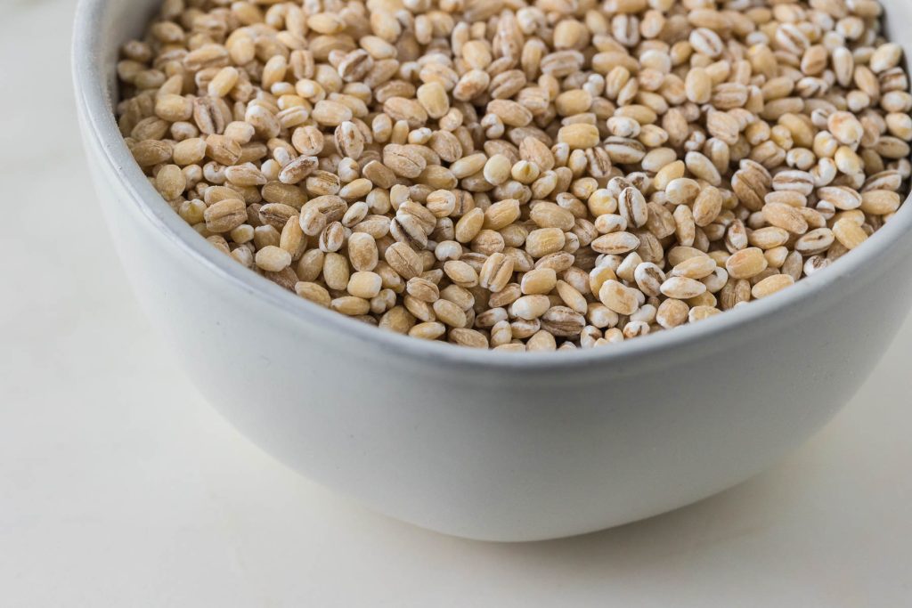 barley kernels in the bowl