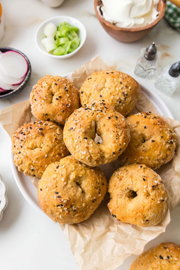 bagels in the bowl