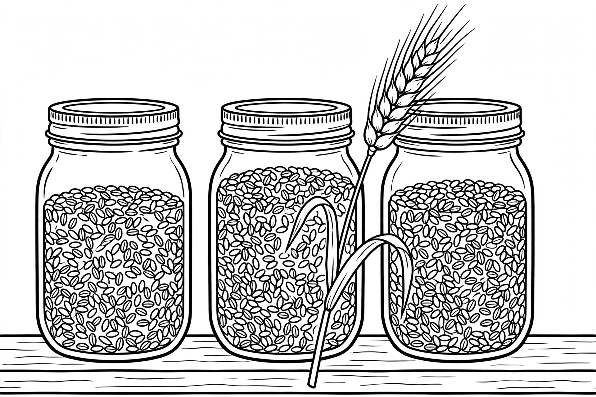 Airtight storage jars drawing